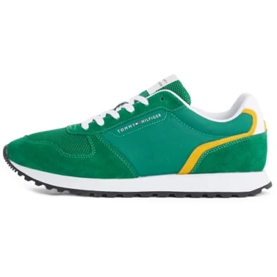 Abbildung von Tommy Hilfiger Herren Runner Sneaker New Eva Summer Nylon Pop aus Wildleder, Grün (Nouveau Green), 44