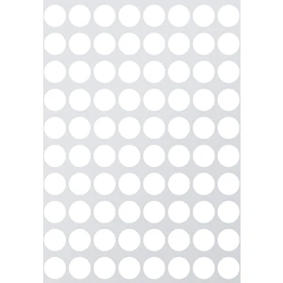 Abbildung von Sticker Weiß 13 mm runde Aufkleber Größe 1,3 cm Klebepunkte 400 Vorteilspack von Royal Green (Weiß, 1200)
