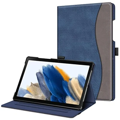Abbildung von Fintie Hülle für Samsung Galaxy Tab A8 10.5 Zoll 2022/2021 SM X200/X205/X207, Multi Winkel Folio Schutzhülle Dokumentschlitze und Auto Schlaf/Wach Funktion, Denim Indigoblau