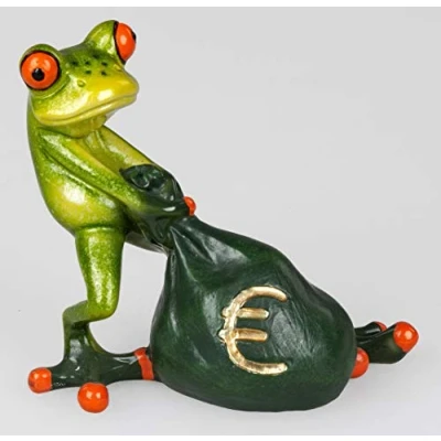 Abbildung von Formano Frosch mit Geldsack, Money, Geldgeschenk/Gutschein, hellgrün, ca.10x11cm