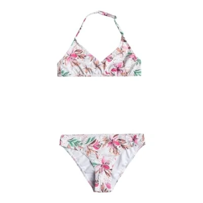 Abbildung von Roxy Happy Tropical Triangle Bikini für Mädchen 6 16 Weiß