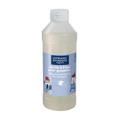 Abbildung von Lefranc &amp; Bourgeois 188401 Firnes für Gouachefarben Gouachefirnis in der 1 Liter Flasche, verwendbar auf Papier, Pappe, Holz, Salzteig, Fotokarton