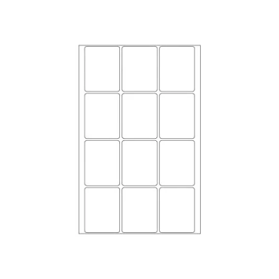 Abbildung von HERMA 2440 Vielzweck Etiketten, 384 Stück, 32 x 41 mm, 12 pro Bogen, selbstklebend, Haushaltsetiketten zum Beschriften, matt, blanko Papier Klebeetiketten Aufkleber, weiß