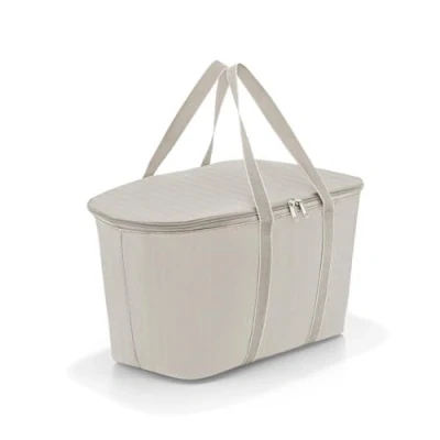 Abbildung von reisenthel coolerbag Herringbone Sand Kühltasche aus hochwertigem Polyestergewebe Ideal für das Picknick, den Einkauf und unterwegs