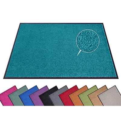 Abbildung von Hanse Home Fußmatte (S XXL) 60x180cm 12 Farben Fussmatte Outdoor Schmutzfangmatte Türmatte Waschbar &amp; Wetterfest rutschfest für Eingangsbereich Außenbereich Petrol