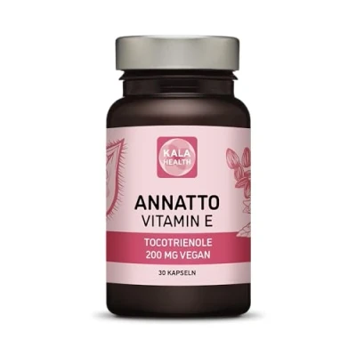 Abbildung von Annatto Tocotrienole 200mg Vegan Kala Health Vitamin E Ergänzungsmittel, frei von Tocopherol, Eannatto Kapseln ohne PAKs und Schadstoffe gentechnikfrei antioxidativ (30)