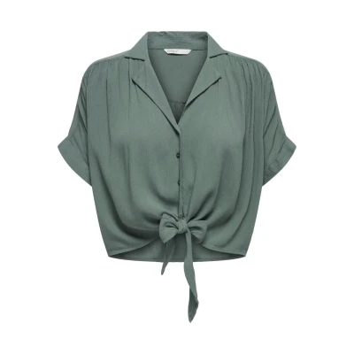 Abbildung von ONLY Onlpaula LIFE TIE Shirt Hemdbluse, Damen, Größe: Large, Balsam green