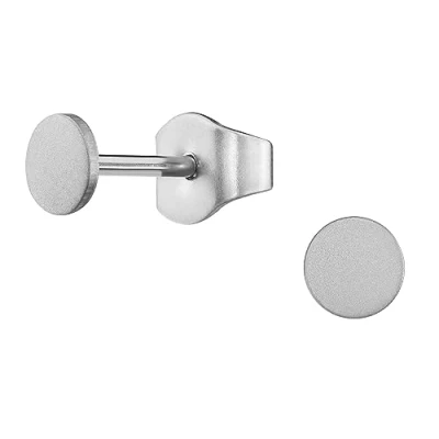 Abbildung von Traveller Ohrstecker Herren Edelstahl Rund flach Made in Germany 4 mm 171010