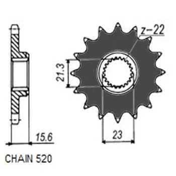 Abbildung von SUNSTAR 372 15 Kettenritzel