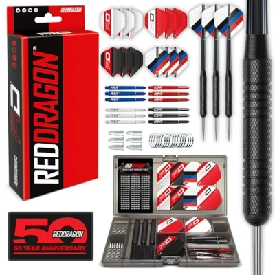 Abbildung von RED DRAGON Ultimate 50 Piece Darts and Accessory Set 20 Gramm Steel Tip Dartpfeil