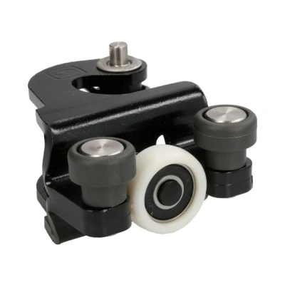 Abbildung von ROLL RM04L Rollenführung, Schiebetür mitte links, mit Feder, Halter RENAULT: MASTER Pro Van, 2 Kasten, OPEL: Movano A Van