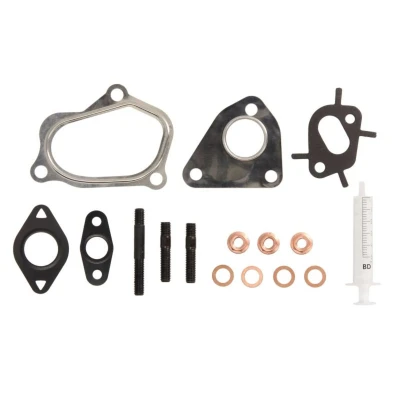 Abbildung von ELRING 715.320 Montagesatz, Lader mit Dichtungen Montageanleitung, Schrauben OPEL: Corsa D Hatchback, FIAT: Grande Punto Hatchback