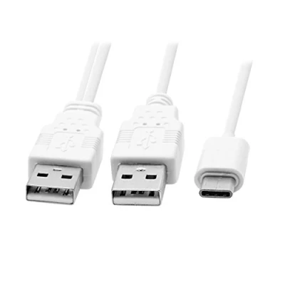 Abbildung von JSER USB 3.1 Typ C auf Dual A Stecker, extra Power Datenkabel Y Kabel für Handy und Festplatte