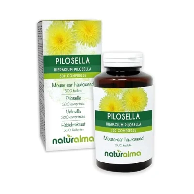 Abbildung von Habichtskraut (Hieracium pilosella) Kraut Naturalma 150 g 300 Tabletten Nahrungsergänzungsmittel Natürlich und Vegan