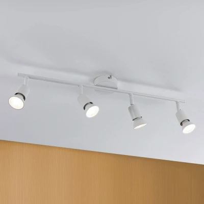Abbildung von Paulmann 66754 Spotlight Carolina 4 flammig max. 4x10 Watt Deckenleuchte Weiß matt Spot Metall GU10 Deckenstrahler ohne Leuchtmittel