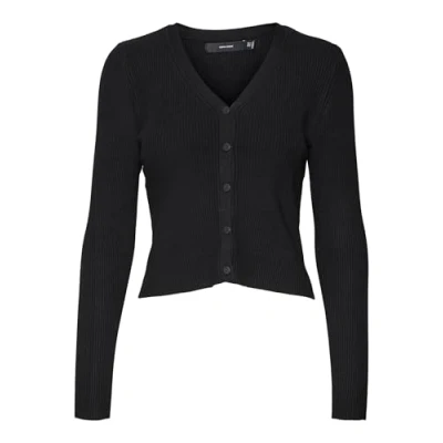 Abbildung von Vero Moda Vmglory V NECK Cardigan Strickjacke, Damen, Größe: XS, Black
