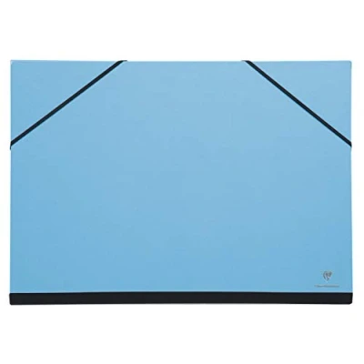 Abbildung von Clairefontaine 144707C Zeichenmappe Maya mit Gummizugverschluß, praktisch und robust, 37 x 52cm, 1 Stück, Türkis