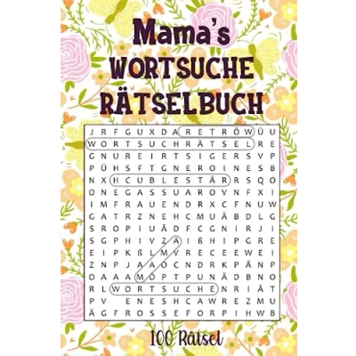 Abbildung von Mama&#039;s Wortsuche Rätselbuch 100 Rätsel: Wortpuzzles zum Entspannen und Gehirntraining Großdruck Suchsel Buch für Erwachsene Senioren