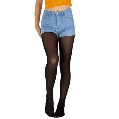 Abbildung von Giulia Schwarze Feinstrumpfhose Mädchen Kinder Microfaser Semitransparent Farbig Ketty 40 Den Nero 128 134