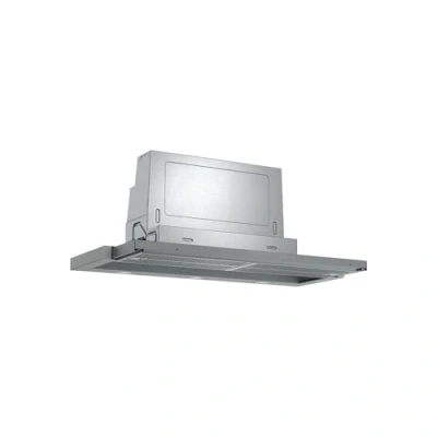 Abbildung von Bosch Hausgeräte DFR097A52 Serie 4 Flachschirmhaube, 90 cm breit, Um &amp; Abluft, Made in Germany, EcoSilence Drive leiser und effizienter Motor, gleichmäßige LED Beleuchtung, Silbermetallic