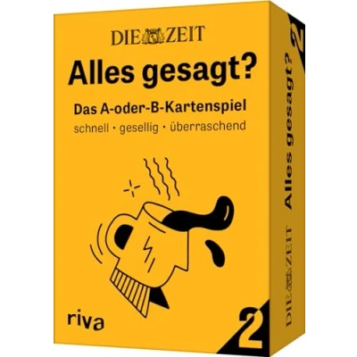 Abbildung von DIE ZEIT »Alles gesagt?« 2: Das A oder B Kartenspiel. für alle Fans des erfolgreichen Podcasts. Tolles Geschenk Geburtstag, Weihnachten zwischendurch. Ab 18 Jahren