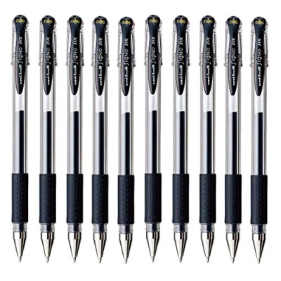 Abbildung von Uni ball Signo Dx 0.38 Um 151 Gel Ink Pen, 10 Pcs (Black) by