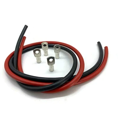 Abbildung von eXODA Kabel 35mm2 M8 4x Ringöse mit jeweils 1m rot und schwarz
