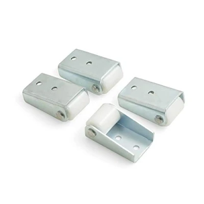 Abbildung von Design61 4x Kastenbockrollen Möbelrolle mit harter Lauffläche Ø 16x B 20 mm