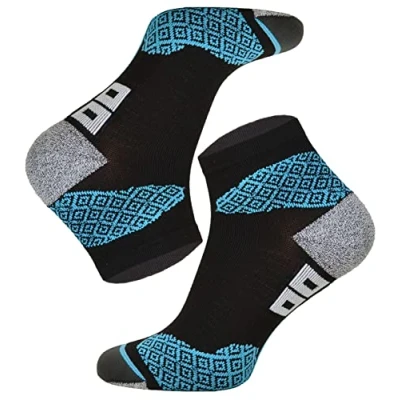 Abbildung von TODO Running RAID Quarter Laufsocken, Technisch, Anti Blasen Polsterung, für Damen &amp; Herren mit DryTex. Bunte Funktionssocken Marathon Trail Joggen Laufen (35 38, Grün)