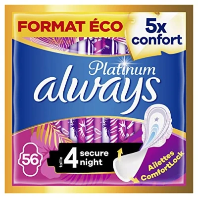 Abbildung von Always Damenbinden mit Flügeln, 56 Stück, Secure Night