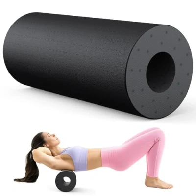 Abbildung von SURFOU Faszienrolle Wirbelsäule Rücken 29x15 cm, Massage Foam Roller, nur 130g Ultraleich, für Tiefengewebe, Muskelentspannung &amp; Regeneration, Ideal Fitness Yoga zu Hause