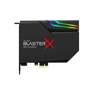 Abbildung von Creative Sound BlasterX AE 5 Plus SABRE32 Hochauflösende PCI e Gaming Soundkarte und DAC mit 32 Bit / 384 kHz, Dolby Digital DTS bis zu 122 dB Rauschabstand, RGB Aurora Beleuchtungssystem