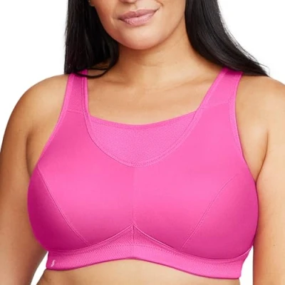 Abbildung von Glamorise Große Größen Plusgröße Bustier Sport BH mit bestem Halt ohne Bügel Nr. 1066, Rosa Violett, 105H