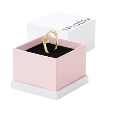 Abbildung von PANDORA SHINE Ring Timeless &quot;Glitzerndes Herz&quot; 14k gelbvergoldet, Zirkonia 169302C01 58