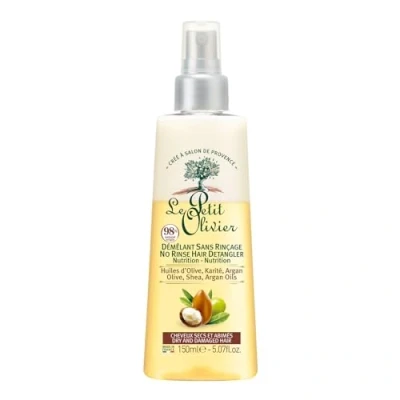 Abbildung von LE PETIT OLIVIER Entwirrungsspray, Pflege, ohne Ausspülen und Silikon, Olivenöle, Shea &amp; Argan, entwirrt, repariert nährt trockenes geschädigtes Haar 150 ml