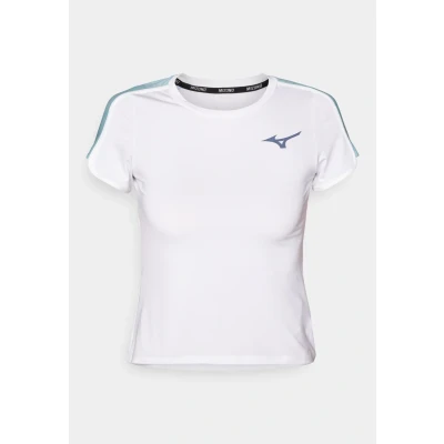 Abbildung von Mizuno Frontier TEE Tshirt print, Damen, Größe: Small, White