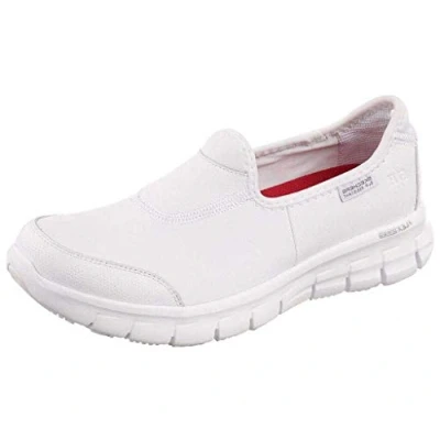 Abbildung von Skechers Damen Sure Track Schuh für das Gesundheitswesen, White Leather, 40 EU