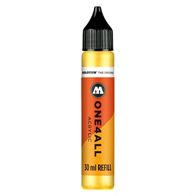 Abbildung von Molotow ONE4ALL Refill Acryl, Farbe 006 zinkgelb 30 ml, Nachfülltinte für Permanentmarker