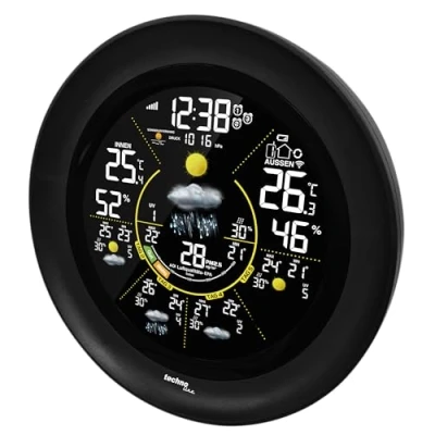 Abbildung von WD3040 Internetwetterstation, elegantes Sonder Design, regionale Wettervorhersage, Temperaturen, Nutzung mit Wetter App, Daten zusätzlich auf dem Smartphone