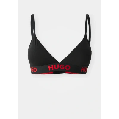 Abbildung von HUGO Sporty LOGO Triangel BH, Damen, Größe: Medium, Black