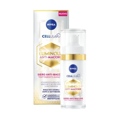 Abbildung von NIVEA Cellular Luminous630 Anti Flecken Serum für das Gesicht Fortgeschrittene Behandlung 30 ml, ebenmäßige Haut, Hyaluronsäure und gegen Hautflecken