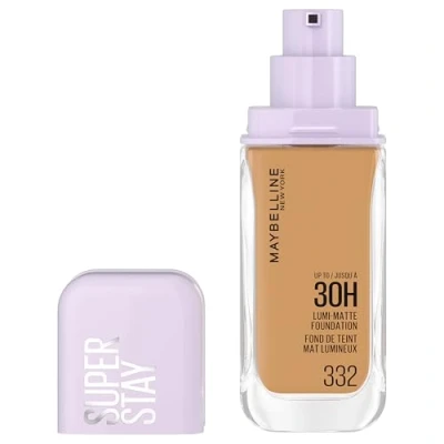 Abbildung von Maybelline New York Flüssiges Make up mit langem Halt, extrem widerstandsfähig, leuchtendes mattes Finish, angereichert Aminosäuren für alle Hauttypen Superstay 30H Lumi Matte Farbton 332