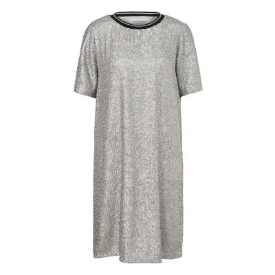 Abbildung von comma casual identity Kurzes MIT Pailletten Cocktailkleid/festliches Kleid, Damen, Größe: 34, Silber