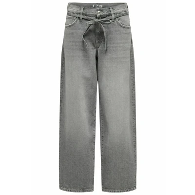 Abbildung von ONLY Ballon Schnitt Mittlere Taille Jeans Straight Leg, Damen, Größe: 25x32, Medium grey denim