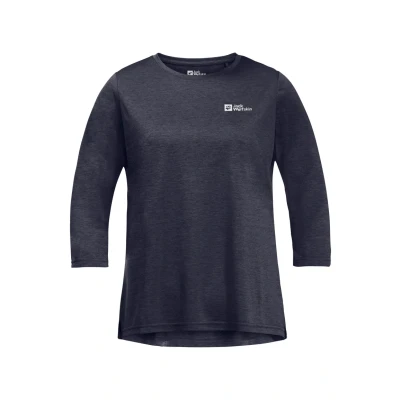 Abbildung von Jack Wolfskin Crosstrail 3/4 Langarmshirt, Damen, Größe: Small, Graphite