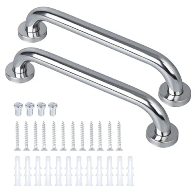 Abbildung von Belle Vous Edelstahl Haltegriff Dusche 2er Set Haltegriffe für Senioren 33cm Sicherheitsgriffe Dusche, Badewanne oder Stufen Badewannengriff Badewanneneinstiegshilfe