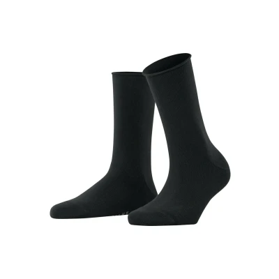 Abbildung von FALKE Damen Socken Happy Double Pack W So Baumwolle einfarbig 2 Paar, Schwarz Black 3000, 39 42