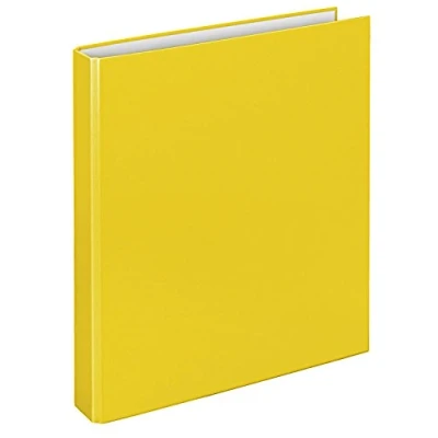 Abbildung von VELOFLEX 1141010 Ringbuch Basic, DIN A4, 1 Stück, gelb, Füllhöhe 25 mm, Ringordner mit 2 Ring Mechanik, Ordner schmal