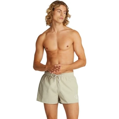 Abbildung von Calvin Klein Swimwear Drawstring Badeshorts, Herren, Größe: Large, Pelican