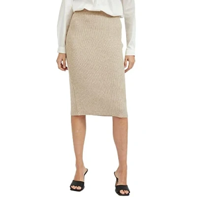 Abbildung von VILA Viril Pencil Skirt Bleistiftrock, Damen, Größe: XL, Natural melange